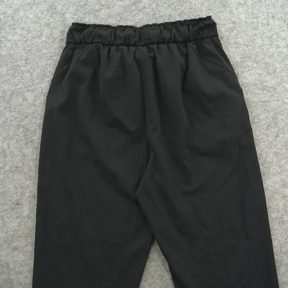 Lululemon Pants Womens 8 Black Keep Moving Active Elastic Waist Relaxed Leg - Picture 3 of 11